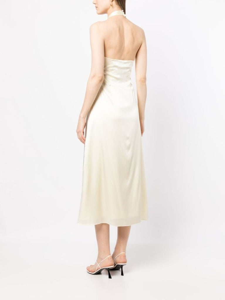 Beige Lily Halterneck Dress