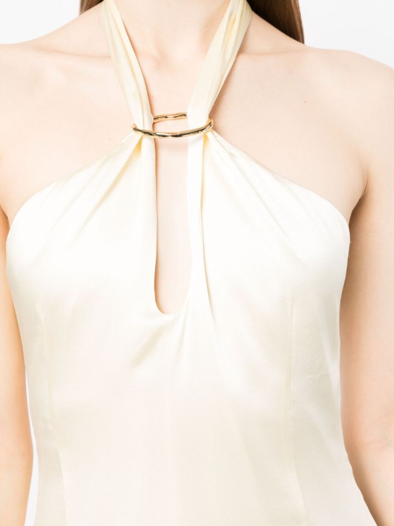 Beige Lily Halterneck Dress