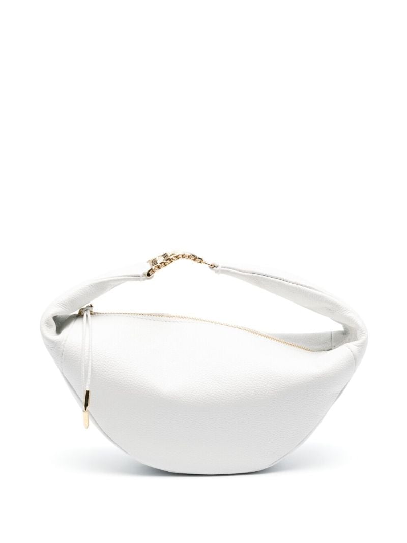 White Leather Top Handle Bag