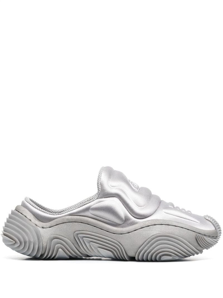Grey Platform Mules