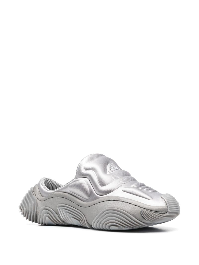Grey Platform Mules