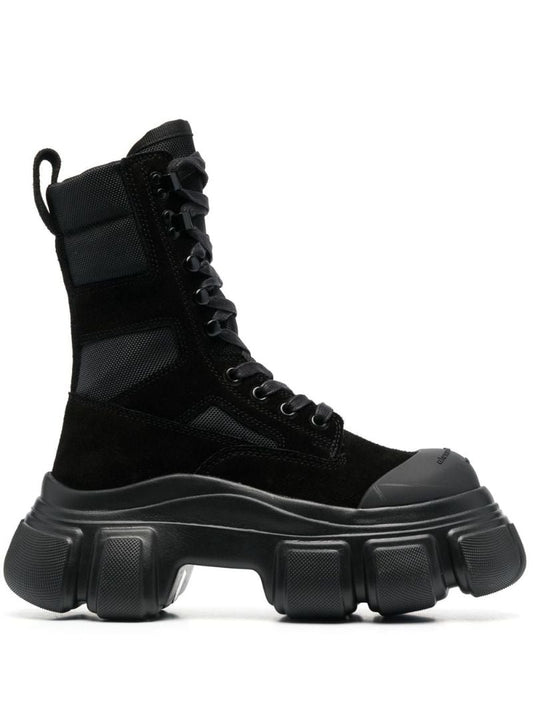 Black Platform Lace-up Boots