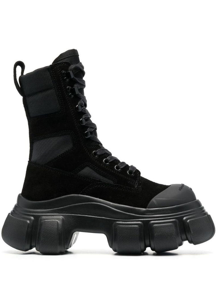 Black Platform Lace-up Boots