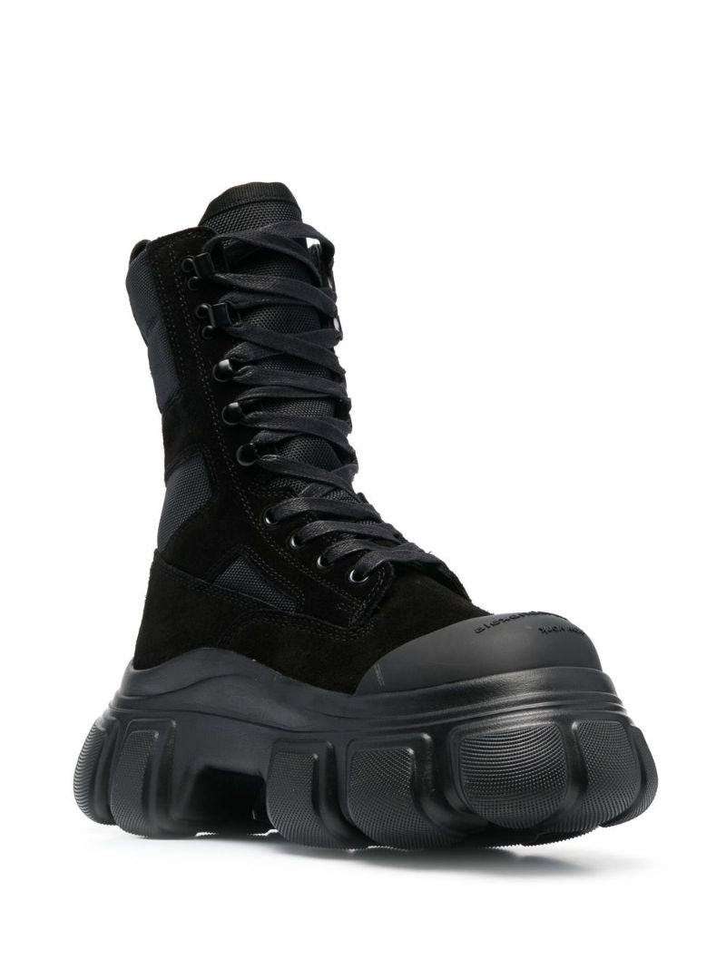 Black Platform Lace-up Boots