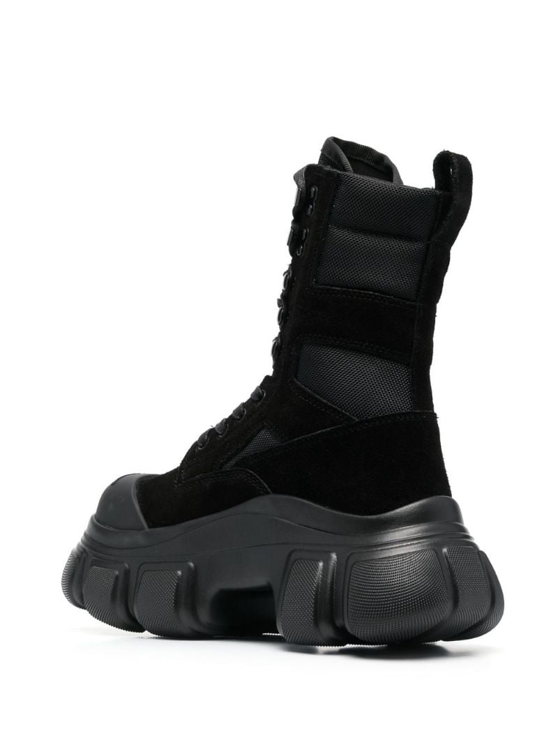 Black Platform Lace-up Boots