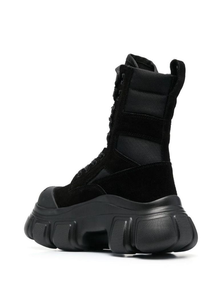 Black Platform Lace-up Boots