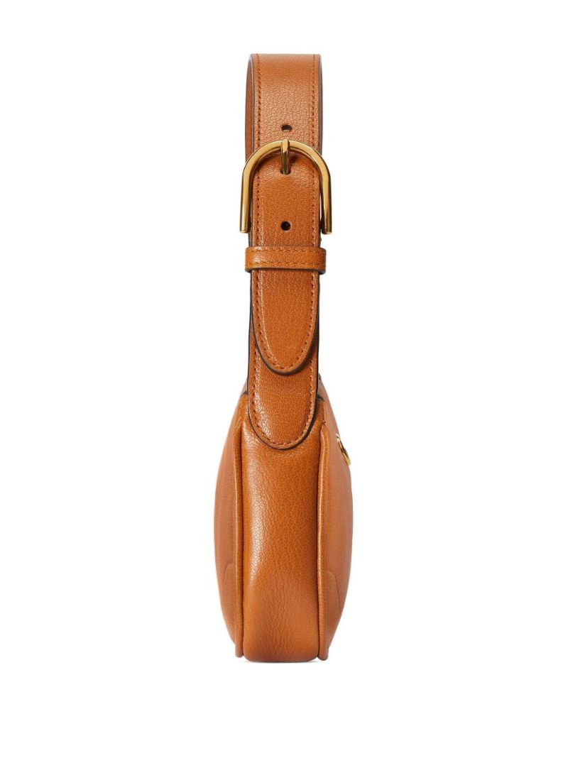 Brown Aphrodite Leather Shoulder Bag
