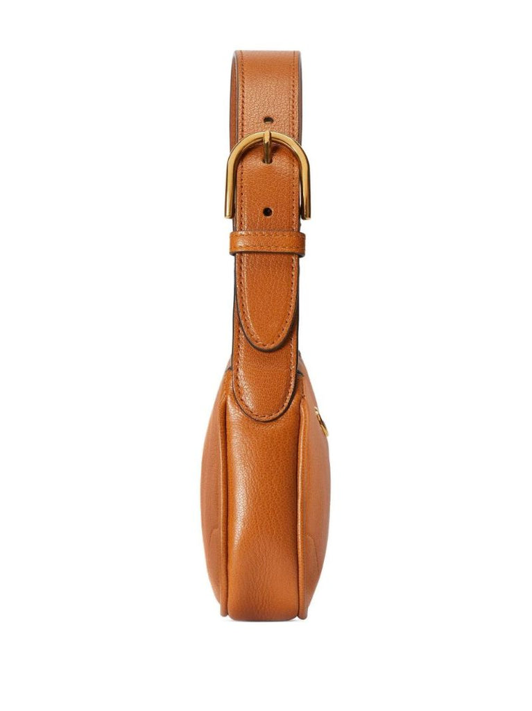 Brown Aphrodite Leather Shoulder Bag