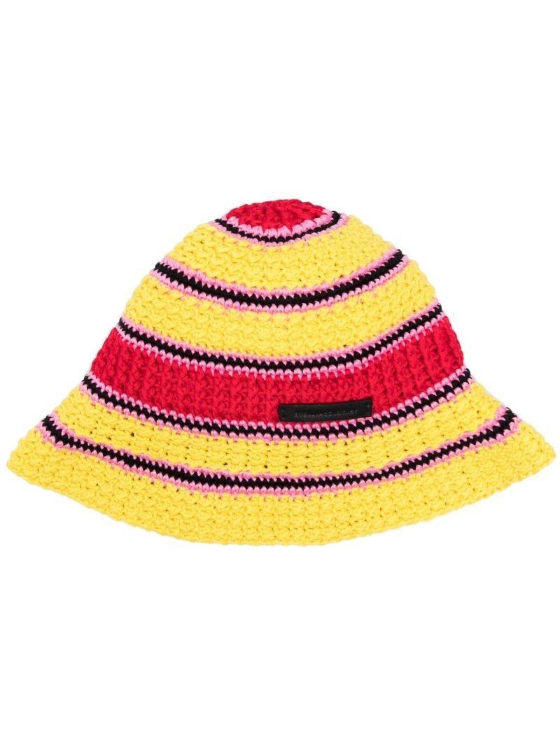 Yellow Cotton Crochet Bucket Hat