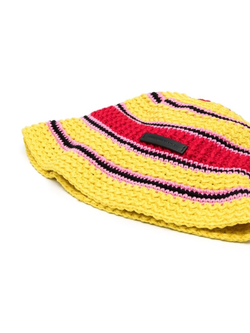 Yellow Cotton Crochet Bucket Hat