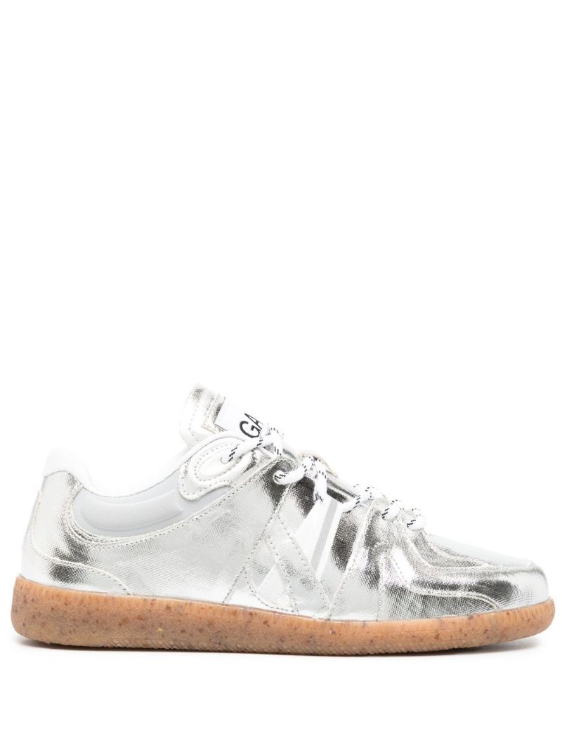Silver Vegea Metallic Sneakers