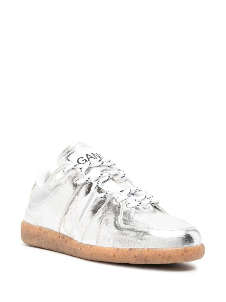 Silver Vegea Metallic Sneakers