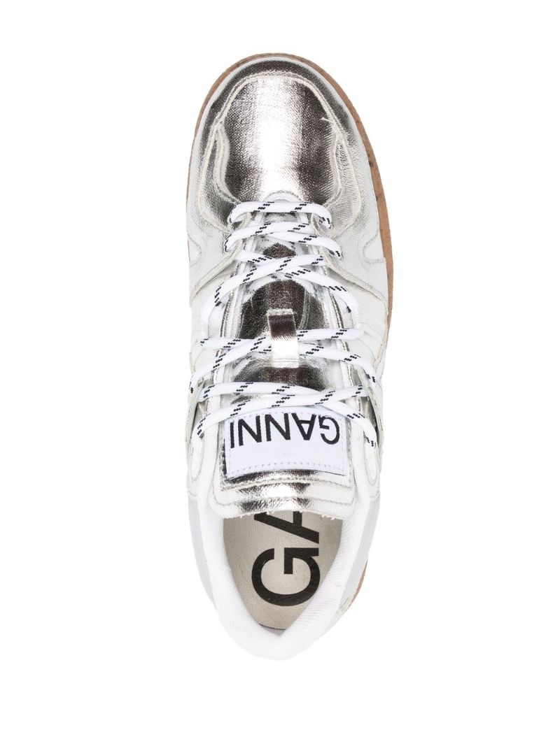 Silver Vegea Metallic Sneakers
