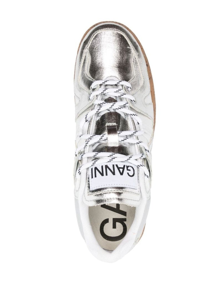 Silver Vegea Metallic Sneakers