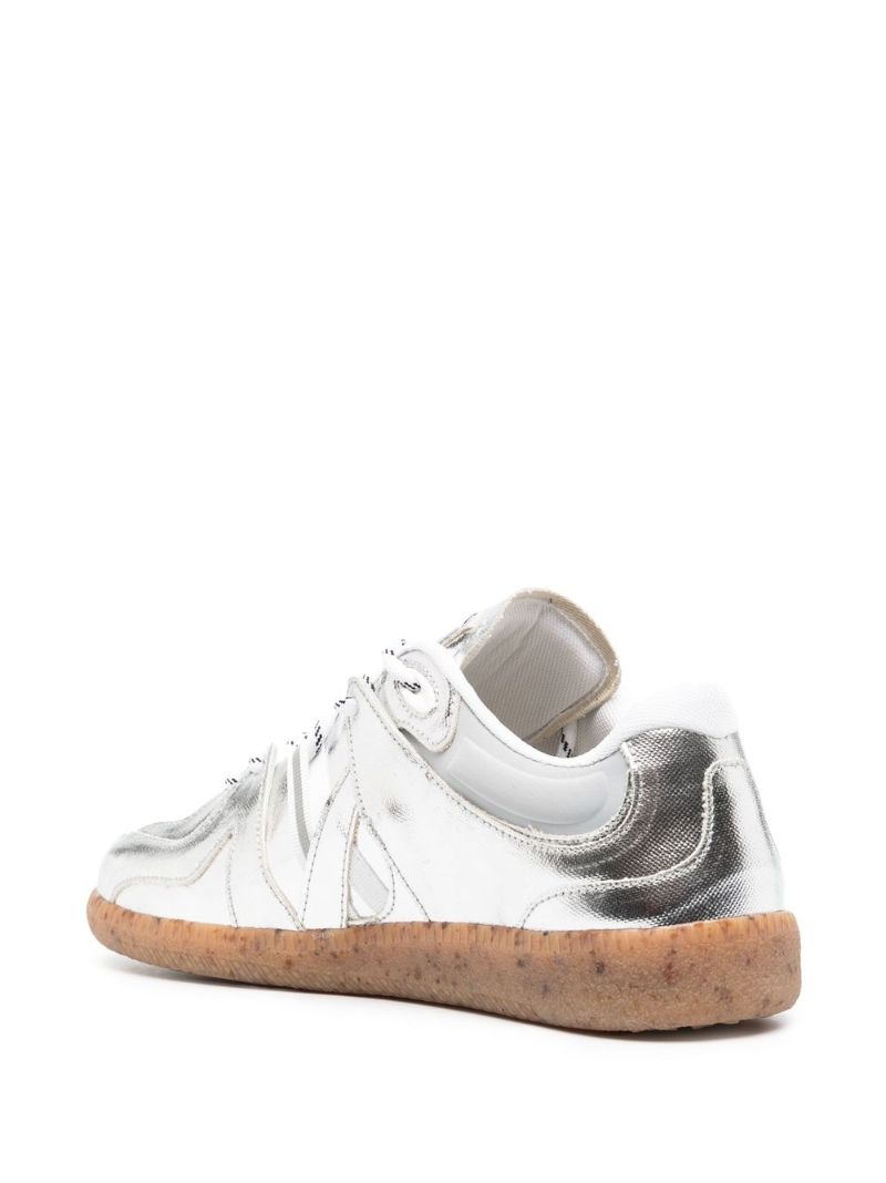 Silver Vegea Metallic Sneakers