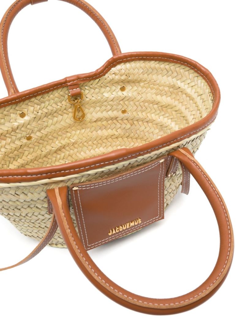 Brown Le Petit Panier Soli Basket Bag