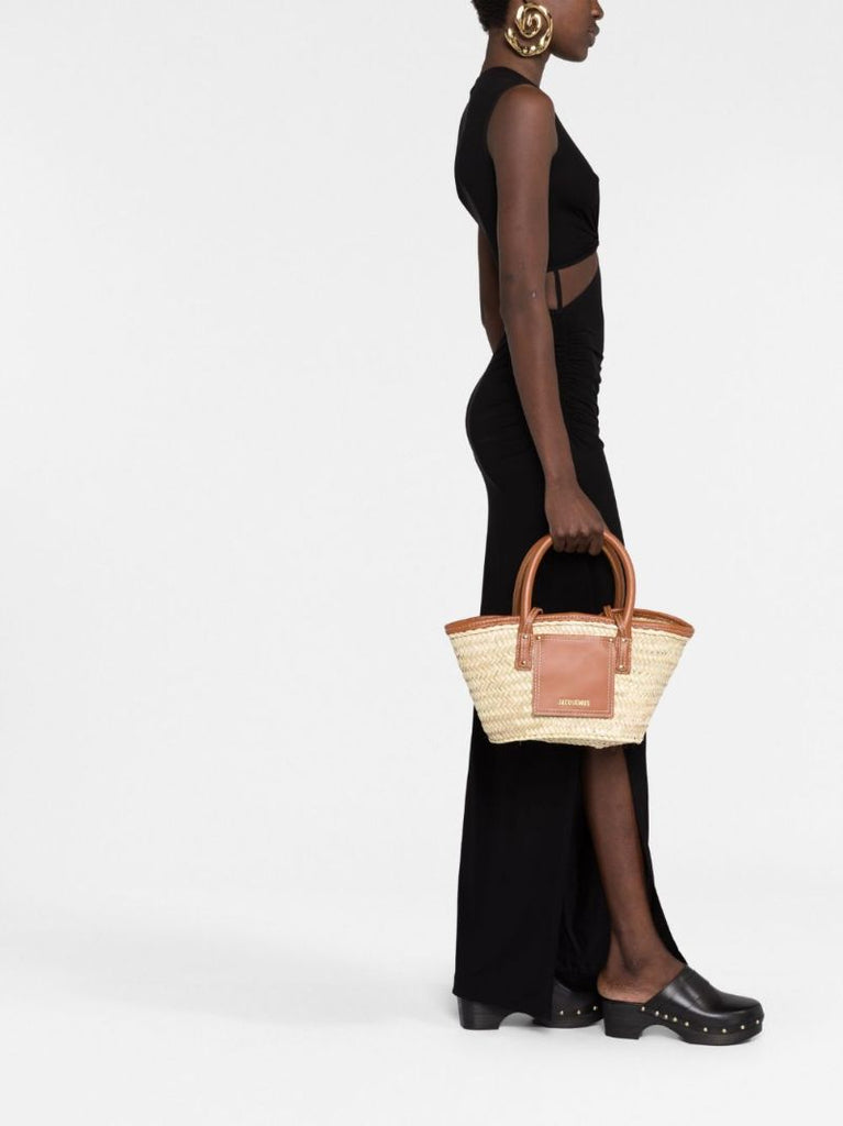 Brown Le Petit Panier Soli Basket Bag