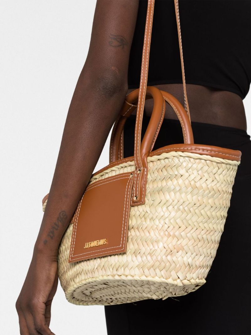 Brown Le Petit Panier Soli Basket Bag