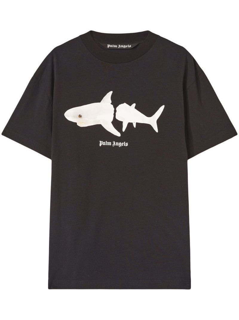 Black Shark Print T-shirt
