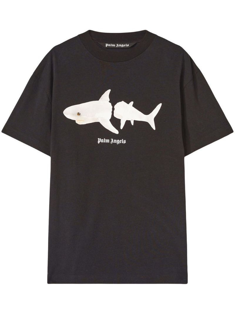 Black Shark Print T-shirt