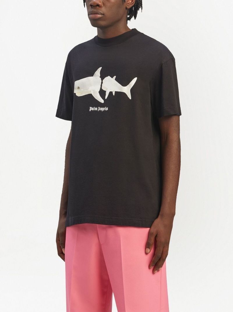 Black Shark Print T-shirt