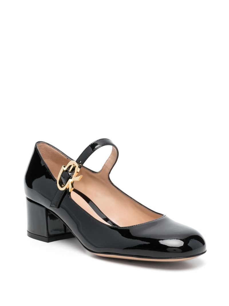 Black Mary Ribbon 45 Mary Jane Pumps