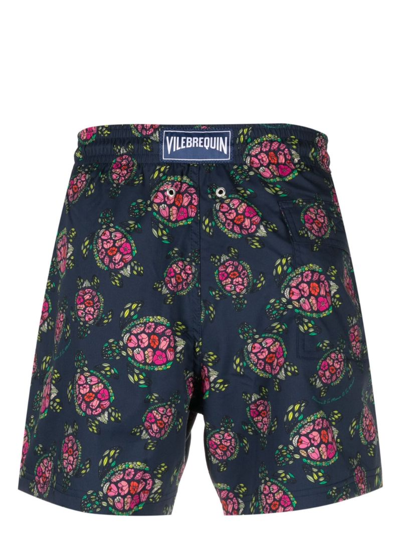 Blue Okorise Turtle Print Swim Shorts