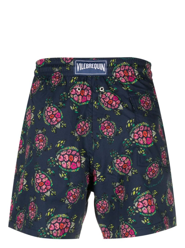 Blue Okorise Turtle Print Swim Shorts