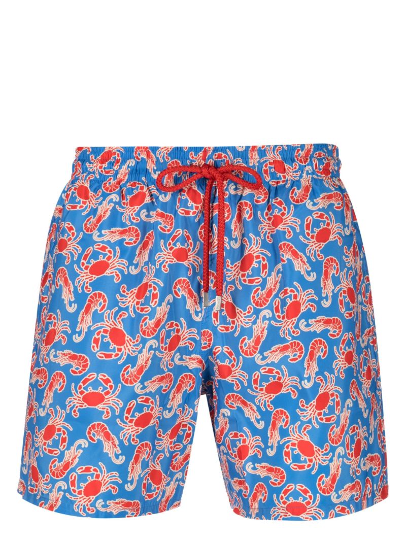 White Okohina Shrimps and Crabs Print Swim Shorts