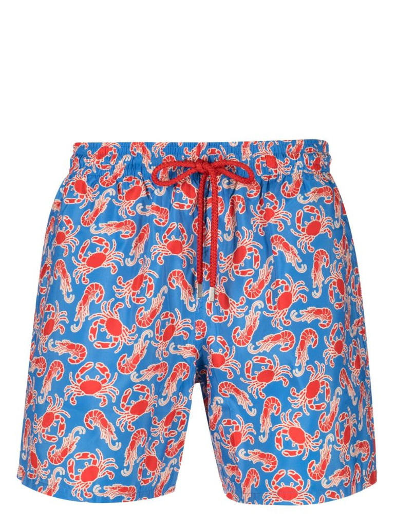 White Okohina Shrimps and Crabs Print Swim Shorts