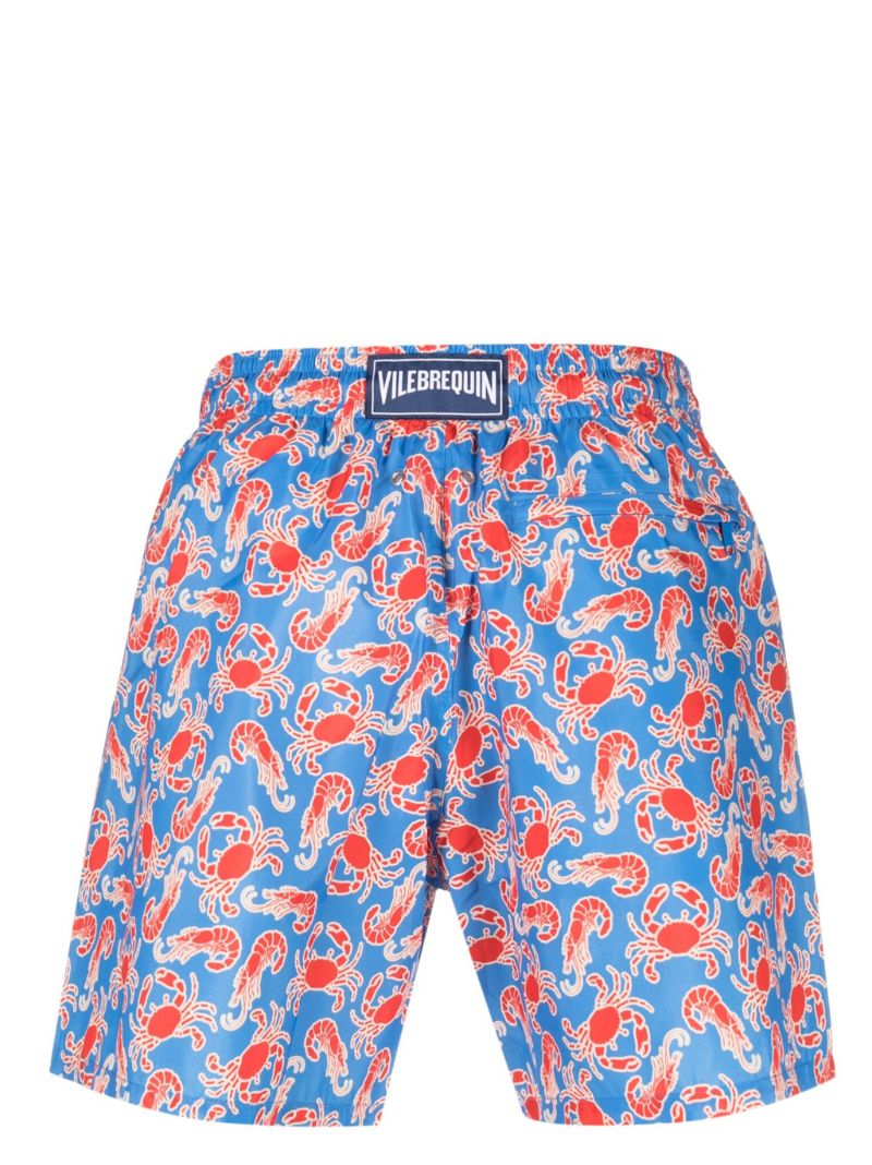 White Okohina Shrimps and Crabs Print Swim Shorts