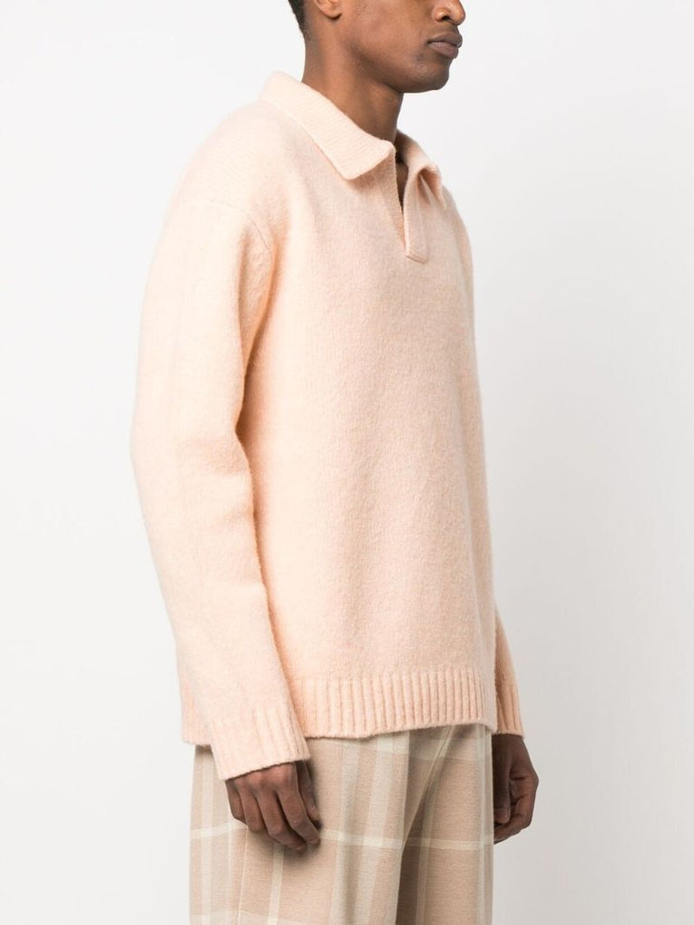 Orange Long Sleeve Polo Jumper