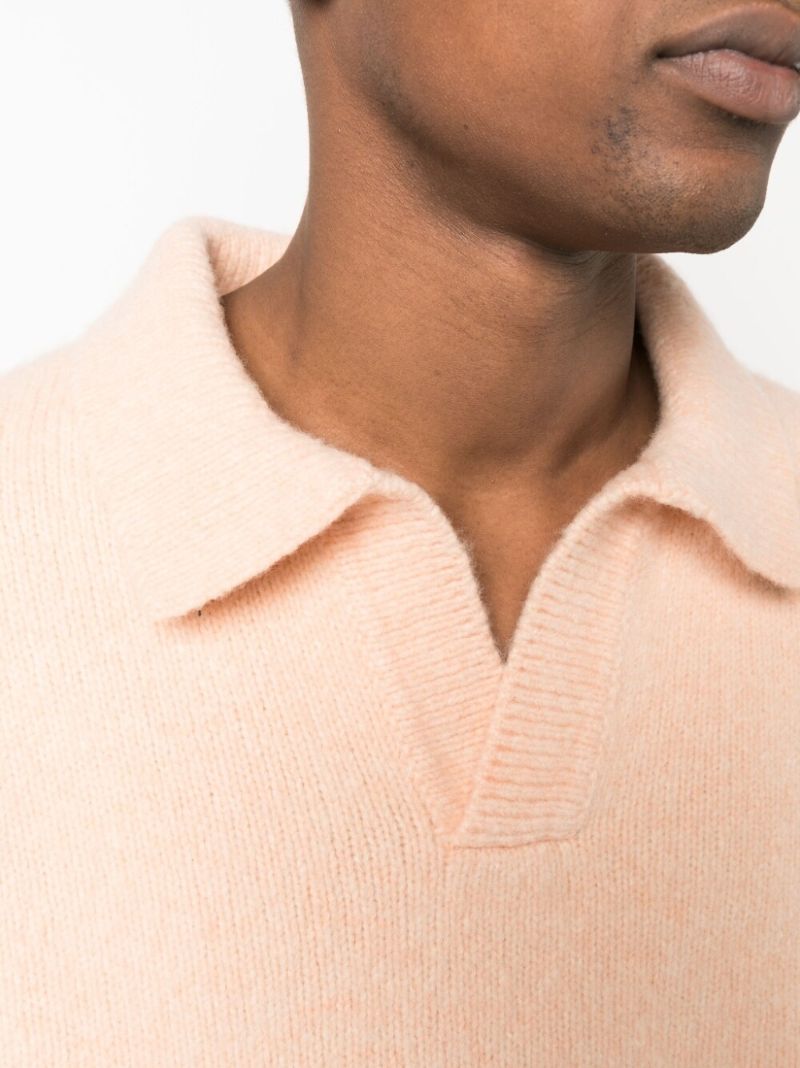 Orange Long Sleeve Polo Jumper