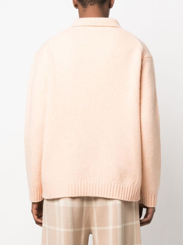 Orange Long Sleeve Polo Jumper