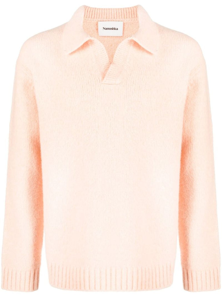 Orange Long Sleeve Polo Jumper