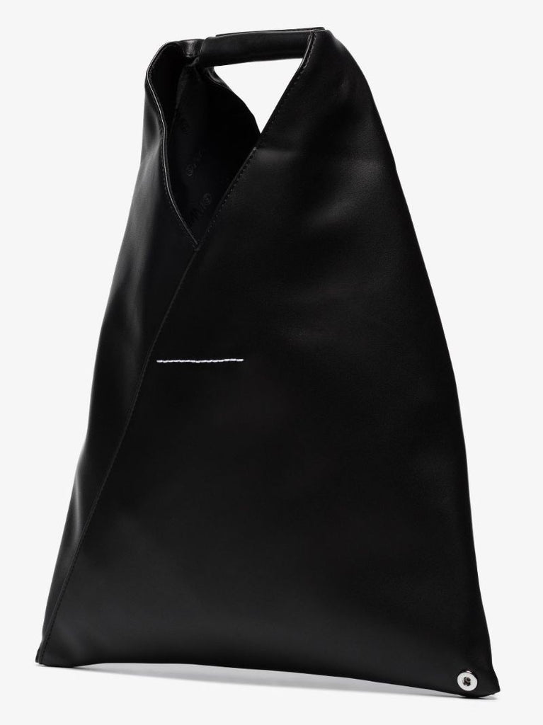 Black Japanese Leather Tote Bag
