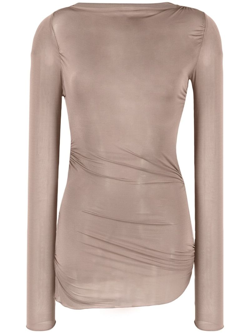 Brown Ruched Top