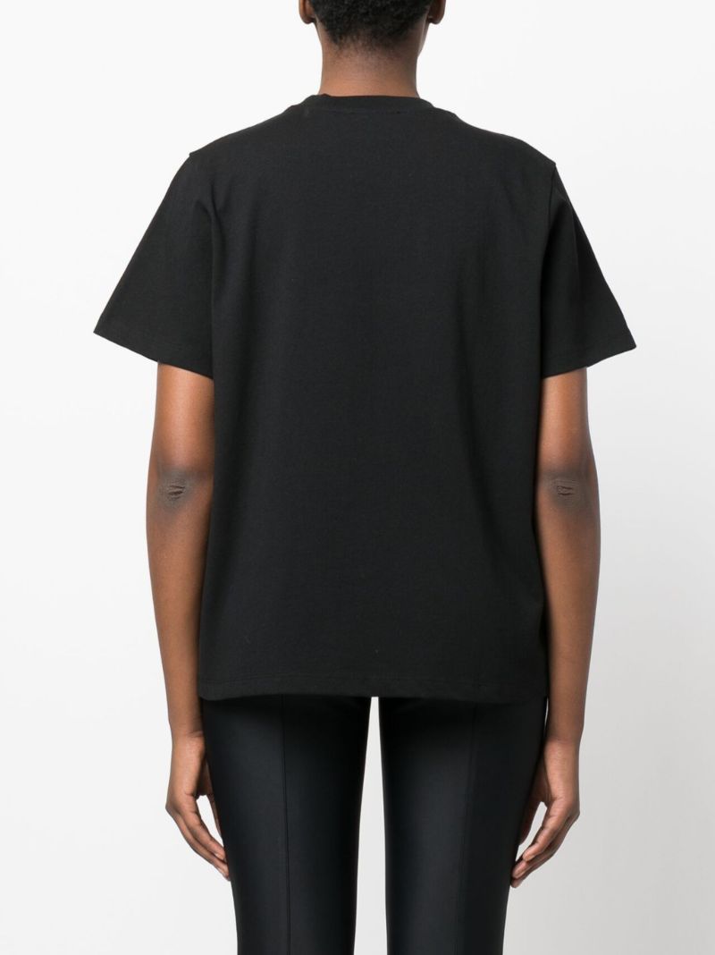 Black Logo-print Cotton T-shirt