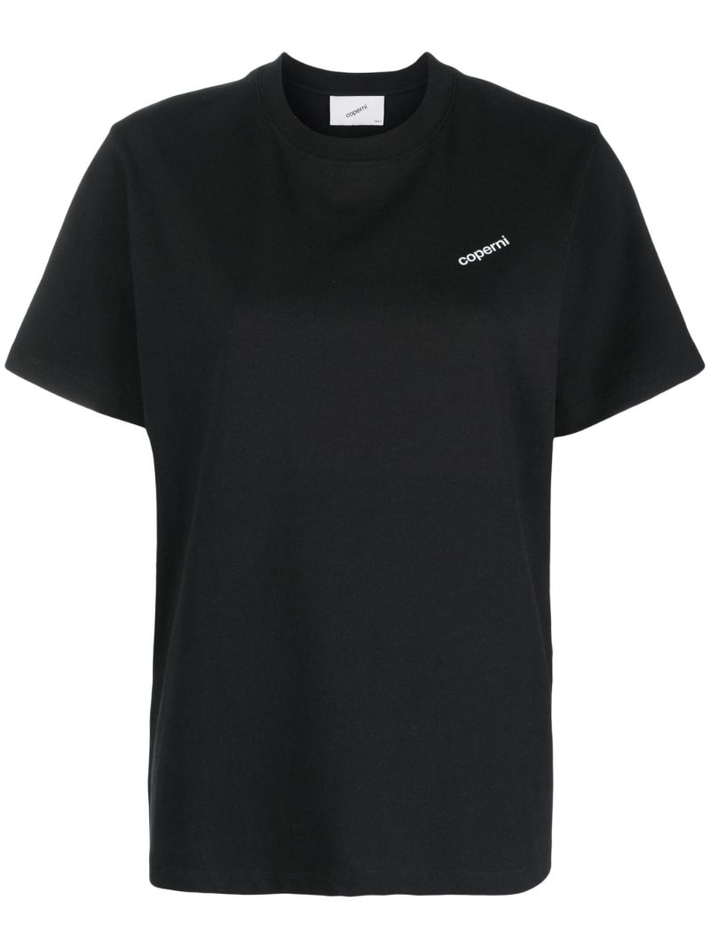 Black Logo-print Cotton T-shirt