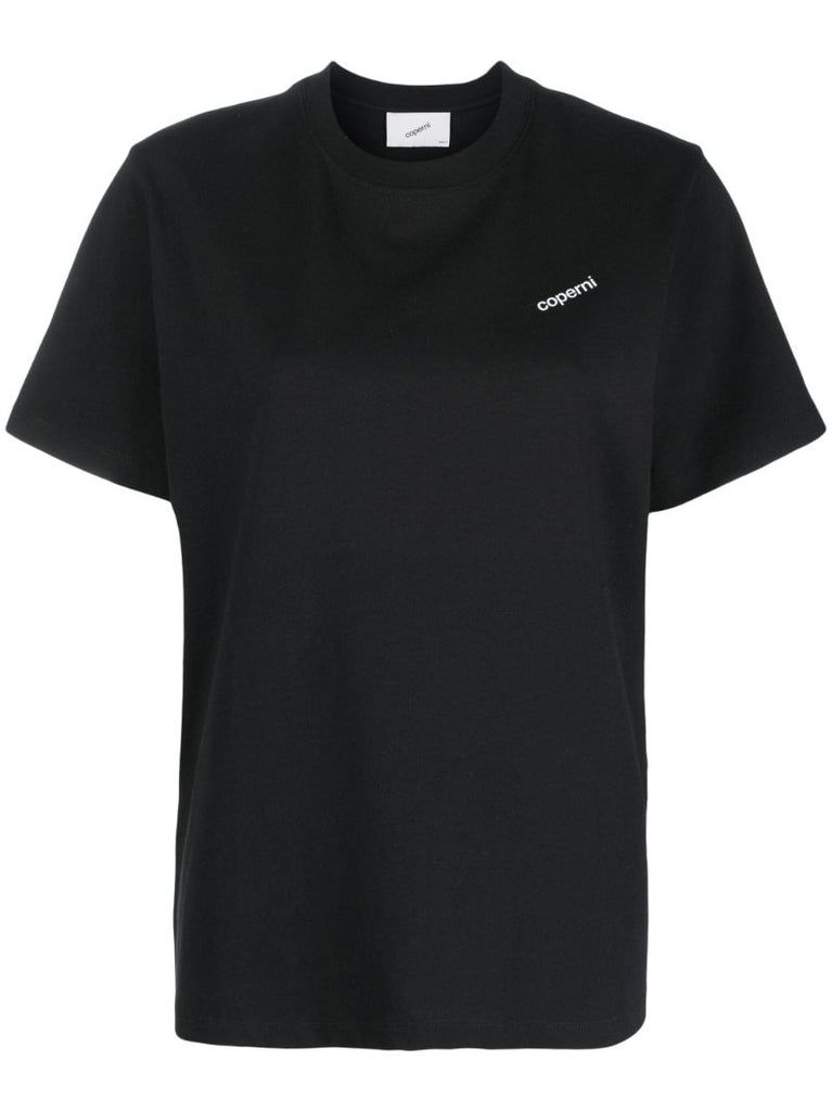 Black Logo-print Cotton T-shirt