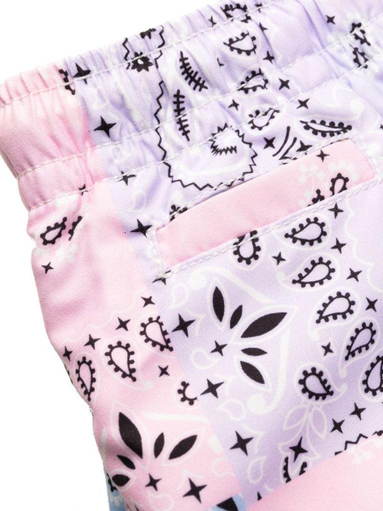 Pink Bandana Patchwork Swim Shorts