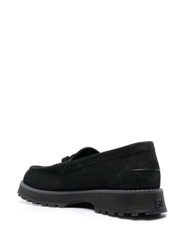 Black O'lock Suede Loafers