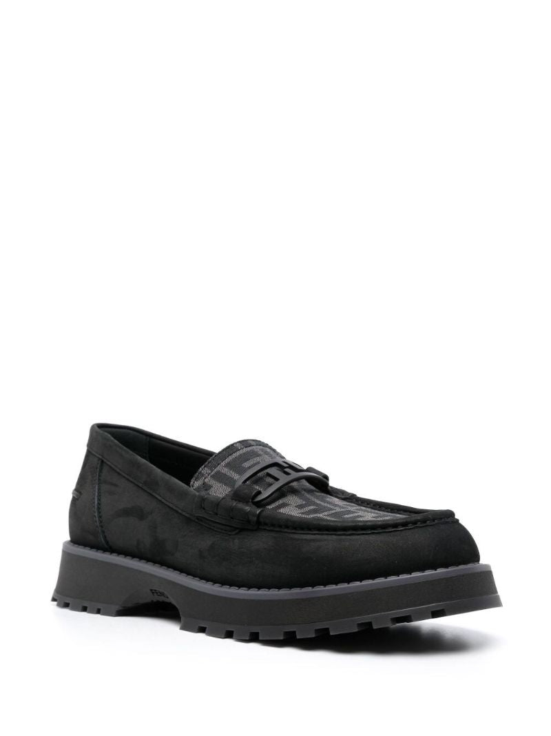 Black O'lock Suede Loafers