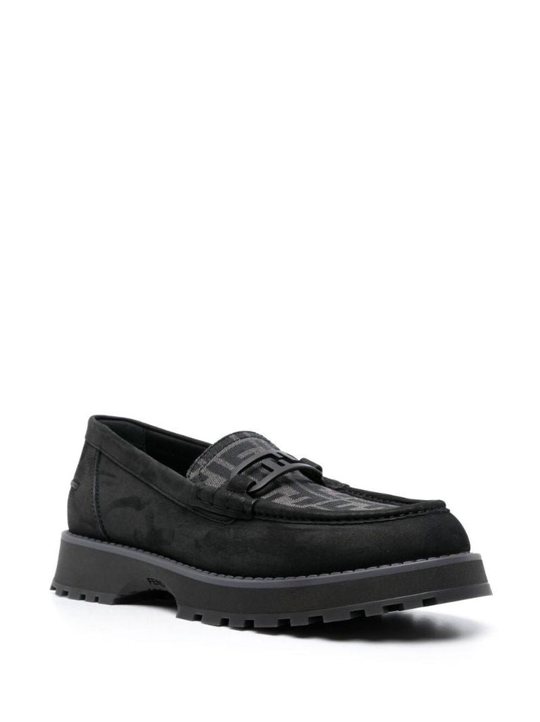 Black O'lock Suede Loafers