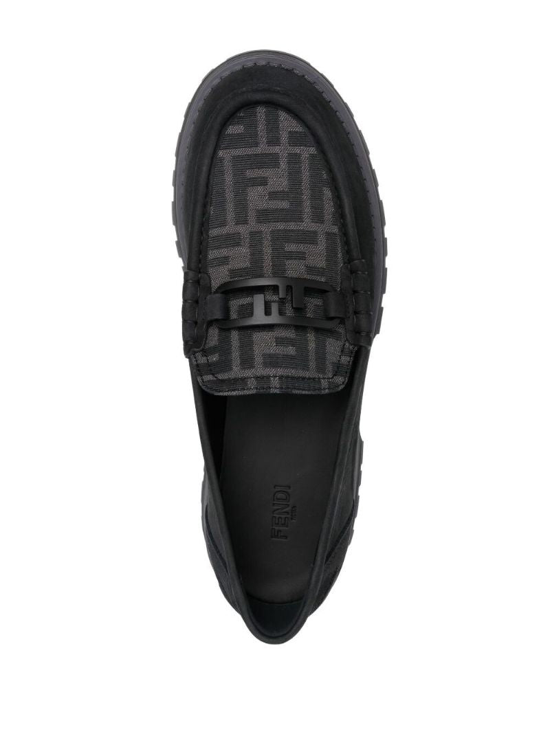 Black O'lock Suede Loafers