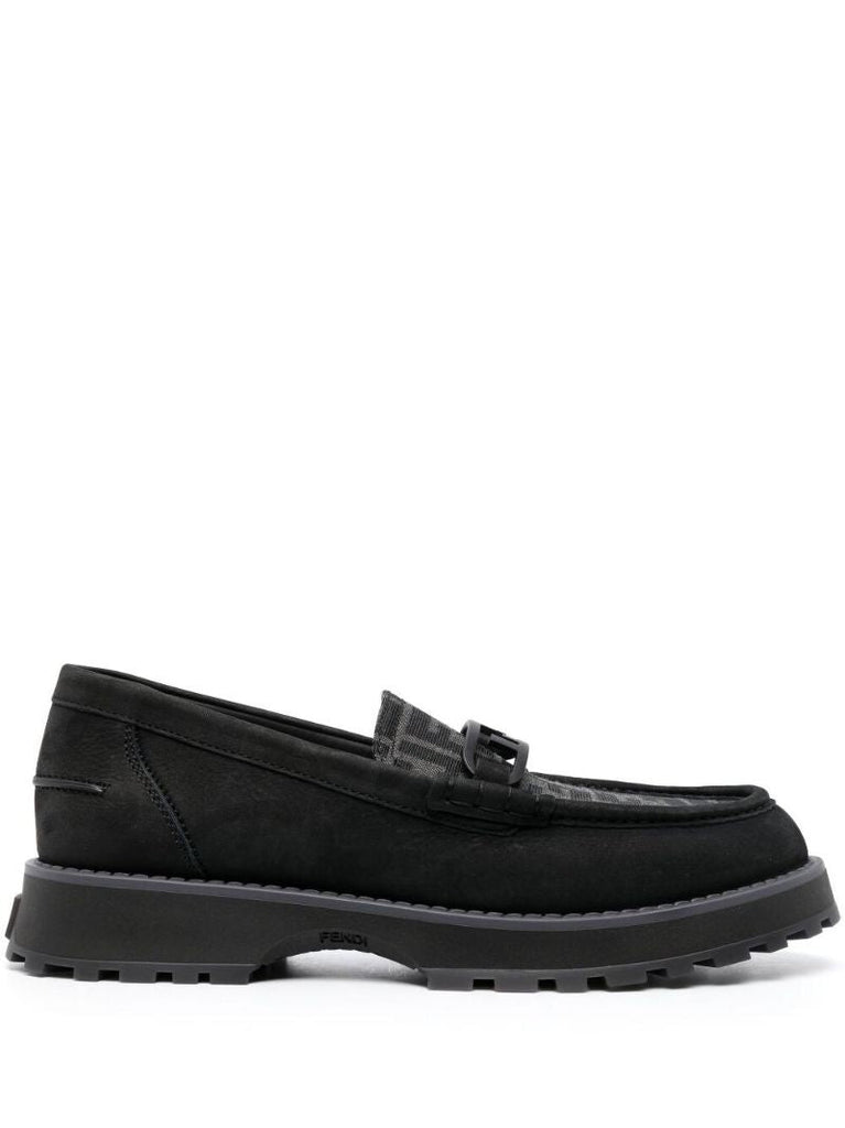 Black O'lock Suede Loafers