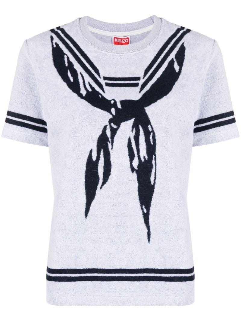 Grey Sailor Jacquard T-shirt