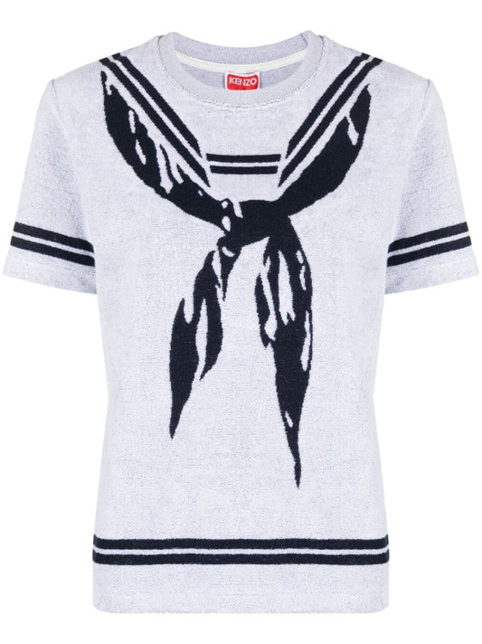 Grey Sailor Jacquard T-shirt
