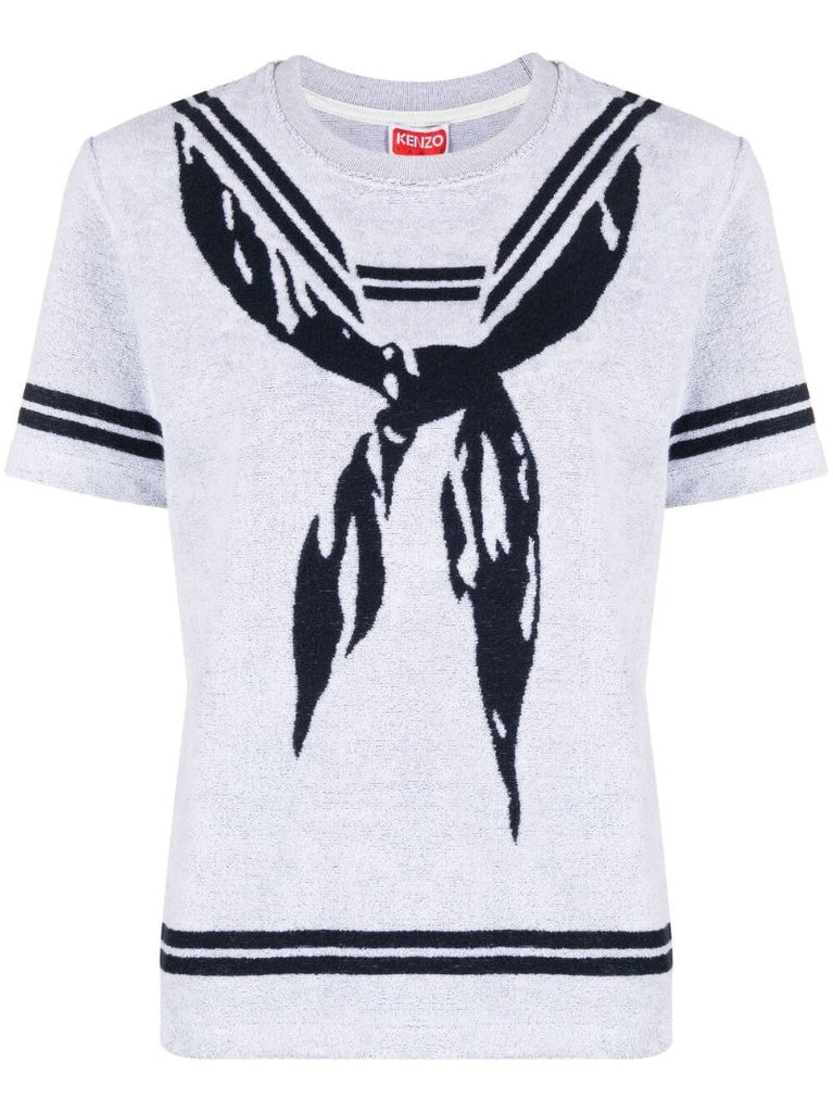 Grey Sailor Jacquard T-shirt