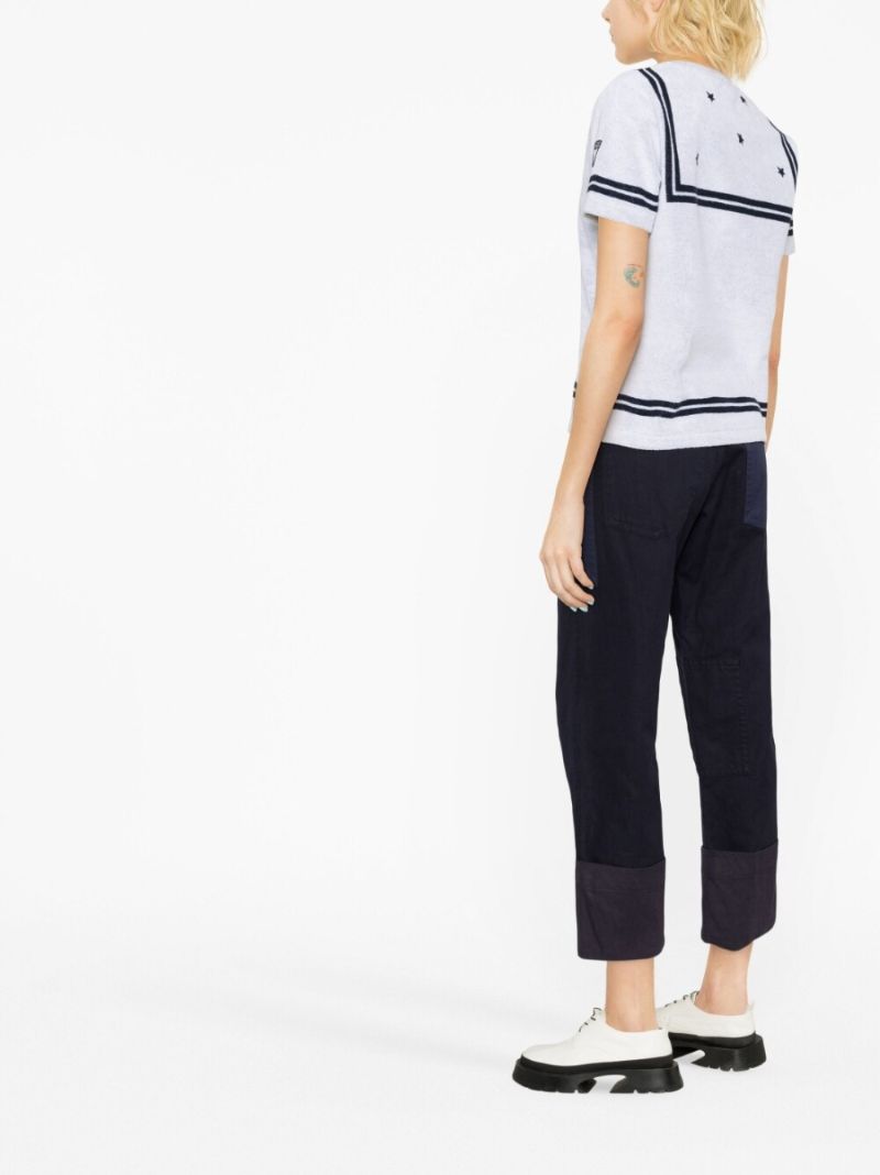 Grey Sailor Jacquard T-shirt